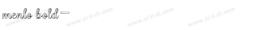 menlo bold字体转换